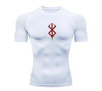 Fosike Berserk Manga T-Shirt Séchage Rapide Vêtements Fitness Hommes Course À Pied Vêtements D'Entraînement, Collants De Basketball, Vêtements De Compression-Black||S