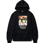 Fosike Hoody Unisexe - The Rising of The Shield Hero Manga Sweatshirt À Capuche Homme - Cosplay Hooded Sweatshirt Femmes Casual Pull À Manches Longues (XS-4XL)
