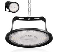 Fosingut Projecteur LED Industriel 200W,20000LM Spot High Bay Lumière éclairage d'atelier,Blanc Froid 6500K IP65 Étanche UFO Eclairage Plafonnier LED Interieur Lustre pour Entrepôt,Usine,Hall,Gym