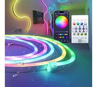 Fosingut RGB IC Neon Ruban LED 3M,5V USB Bande LED Deco Chambre avec Télécommande/APP Contrôle,Sync Musique,Flexible Étanche Smart Guirlande Neon LED TV pour Cadeau Personnalisé DIY, Gaming PC,Fête