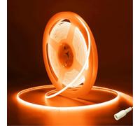 Fosingut Ruban LED COB Orange 5m, DC12V 4mm Bande Chambre, 480LED/m CRI90+ Flexible Lumière Gaming Adhésif pour TV, Cuisine, Maison Décor Intérieure, DIY (Seule Bandeau)