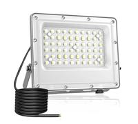 Fosingut Spot LED Extérieur 50W, 5000LM Projecteur LED Extérieur,72 LEDs IP65 Luminaire Exterieur Etanche,6500K Blanc Froid Eclairage Exterieur Murale pour Cour,Jardin,Garage,Terrasse,Entrée
