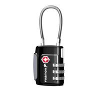 Fosmon Cadenas à Code et câble pour Vélo, Valise, Sac de Voyage, Casier ou Sac à Dos - Utile pour Sécuriser Tous Les Bagages - Approuver par TSA - Cadenas avec Combinaison à 3 Chiffres