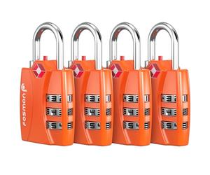 Fosmon Cadenas a Code pour Bagages Valise Sac Cabine, Cadenas Clef de Sécurité à Combinaison 3 Chiffres, Antivol Combinée, Code de Verrouillage Voyage - Utile pour Vélo Casiers Cadena USA TSA