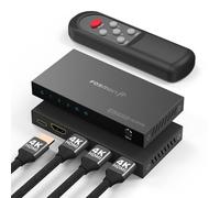 Fosmon Commutateur HDMI 4K 60Hz 3 Ports Manuel 3x1 Hub avec Télécommande