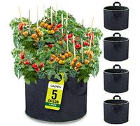 Fosmon Garnen 19 Litre 5 Gallon Sac à Plantation avec Poignées - 5 Pièces