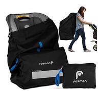 Fosmon - Sac de Voyage pour Siège Auto Bébé pour Avion - Bandoulière Réglable Rembourrée de Style Sac à Dos en Nylon - Siége Enfant de Taille Universelle - Couleur Noir