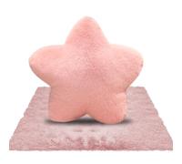Fosoloni Coussin étoile pour enfant, en peluche, rose