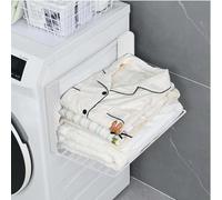 Fosoloni Étagère magnétique pour machine à laver - 41 x 25 cm - Étendoir à linge extensible - Accessoire pour sèche-linge, organisateur pour serviettes, cintres, linge sale - Blanc