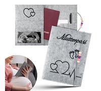 Fosoloni Étui de protection en feutre pour carnet de maternité et carnet de vaccination, cadeau pour les femmes enceintes et les futures mamans