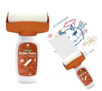 Fosoloni Peinture murale 2 en 1 - 500 g - Blanc - Rouleau de réparation murale - Brosse à rouleau avec pâte de réparation murale - Pour cuisine, chambre à coucher, salon et salle de jeux