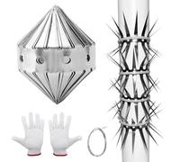 Fosoloni Répulsif contre les animaux, en fil de fer barbelé - Avec accessoires - Peut être coupée - Protection contre les martres - Pour la maison, la gouttière, l'arbre (1 m)