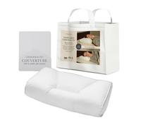 FOSSFLAKES Nordic Sleep from Chiropractic - Oreiller pour Le Confort du Cou - Oreiller Ergonomique Cervical - Coussin de Soutien pour Les Douleurs Cervicales pour Dormir avec Housse | Grande