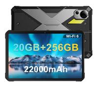 FOSSIBOT DT2 10.4in tablette robuste, 22000mAh 20GB+256GB étanche, recharge rapide 66W, affichage 2K, Android 13, 4G LTE/WiFi 6