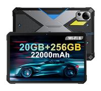 FOSSiBOT DT2 Tablette Incassable 10.4'' FHD 2K IPS, 20Go+256Go, 66W 22000mAh Tablettes Durcie, Tablette Robuste imperméable IP68/IP69K, Double SIM 4G, 64MP Caméra, WiFi6/GPS/OTG (Blue) (Bleu)