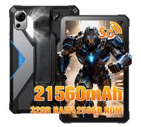 FOSSiBOT DT3 5G Tablette Incassable 21560mAh(66W) 10,4" FHD+ IPS 32Go+256Go/2To, Dimensity 7300 Tablette Durcie, Android 15 64MP+32MP Tablette Tactile, WiFi6/Octa-Core/IP68/IP69K/OTG/NFC/GPS (Bleu)