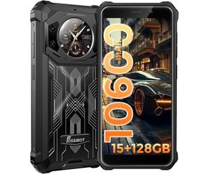 FOSSiBOT F101 Pro NFC Telephone Portable Incassable 2025, Double Écran, 10600mAh Smartphone, MTK MT8788 Octa-Core Android 13,15Go+128Go, 24+8MP Camera, Écran 5,45", 4G Dual SIM, NFC/OTG/IP68/IP69K