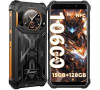 FOSSiBOT F101 Pro - téléphone incassable 5,45'' HD, 15GB RAM/128GB, 10600mAh, IP68/IP69K, 24MP, écran arrière 1,32'' Orange