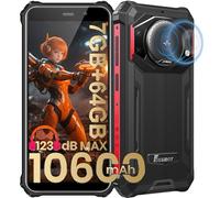 FOSSiBOT F101P Telephone Portable Incassable 10600mAh 18W 24MP Caméra, Smartphone Incassable 7Go + 64Go/1To, Android 13 4G Double SIM, 123 DB Haut-parleur/Octa-core/IP68/IP69K/OTG/Chantier (Rouge)
