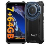 FOSSiBOT F101P Téléphone Portable Incassable (5.45''), 10600mAh Batterie, Haut-Parleur 123 DB, 5,45" Écran HD+, 7 Go+64 Go Expanded 1 to, 24MP, IP68/IP69.