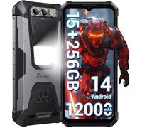 FOSSiBOT F106 Pro - Smartphone incassable 6,58"" FHD+ • 15 Go RAM • 256 Go ROM • Android 14 • 12000 mAh 30W • NFC • IP68 Noir