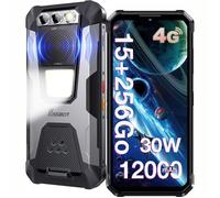 FOSSIBOT F106 Pro Smartphone Robuste 6.58"" 15Go + 256Go 48MP 12000mAh IP68 Android 14 Téléphone Haut-parleur 110dB Double SIM 4G
