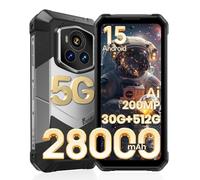 FOSSiBOT F107 Pro Telephone Portable Incassable 5G, Andriod 15, 28000mAh/66W, 200MP+32MP, 6,95" FHD+120 Hz, 30GO+512GO/2T, Dimensity 7300, Dual SIM/GPS/NFC/Fingerprint, Telephone de Chantier