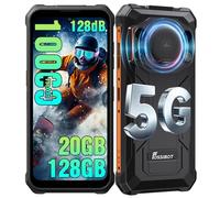 FOSSiBOT F110 Pro 5G Téléphone Portable Incassable 10000mAh 20Go + 128Go/2To, Haut-Parleur 128dB, Dimensity 6300 Écran HD+ 6,745", Android 15 Smartphone Incassable 50MP, Dual SIM IP68/IP69K (Orange)