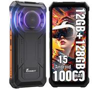 FOSSiBOT F110L Android 15 Telephone Incassable, 128dB Haut-Parleurs, 10000mAh Smartphone Incassable, 12Go+128Go/1To Telephone, 6.745" Écran, Caméra 50MP, Dual SIM/OTG/IP68/69K (Orange) (Orange)