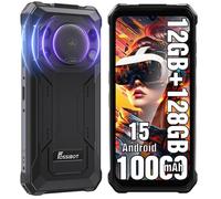 FOSSiBOT F110L Android 15 Telephone Incassable, 128dB Haut-Parleurs, 10000mAh Smartphone Incassable, 12Go+128Go/1To Telephone, 6.745" Écran, Caméra 50MP, Dual SIM/OTG/IP68/69K (Orange) (Noir)