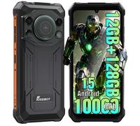 FOSSiBOT F110L Téléphone Portable Incassable 10000mAh Haut-Parleur 128dB, Écran HD+ 6,745", 8Go + 128Go/1To, Android 15 Smartphone Incassable, 50MP, Double SIM Chantier Octa-Core/IP68/IP69K (Orange)