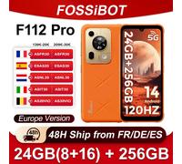 FOSSiBOT F112 Pro 24GB(8 + 16) 256GB Smartphone Android 14 NFC 5G téléphone portable 6.88 "HD + affichage 50MP caméra 7150mAh 18W charge orange