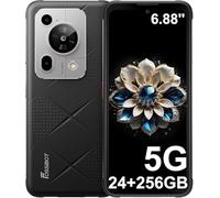 FOSSiBOT F112 Pro 5G Android 14 Téléphone Incassable, 24Go+256Go/1To Téléphone Portable Incassable, Écran 6.88 120Hz, 6nm Dimensity 6300+, 50MP AI Caméra, 7150mAh, Double SIM/NFC/IP68/IP69K (Noir)