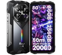 FOSSiBOT F113 5G Rugged Phone, téléphone Outdoor avec Vision Nocturne 64 MP, 20000 mAh/33 W, écran Corning FHD+ 120 Hz de 6,78 Pouces, 36 Go + 256 Go / 2 to MTk Dimensity 7050, téléphone (Noir)