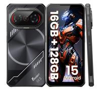FOSSiBOT F114 Smartphone Robuste 4G, 16Go + 128Go, HD+ 6.67"", 50MP, 5000mAh, Android 15, Noir