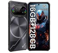 FOSSIBOT F114 - Téléphone incassable Android 15 16Go/128Go, 6,67"" HD 120Hz, 50MP, 5000mAh, IP68/IP69K, NFC, Noir