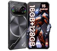 FOSSiBOT F114 Téléphone Portable Incassable 16Go+128Go/2To, 10.8mm Écran HD+ 6.67", Smartphone Incassable Android 15, 5000mAh(18W) Caméra 50MP, 3 Cartes Octa-Core/IP68/IP69K/OTG/NFC/Face ID (Noir)