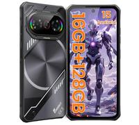 FOSSiBOT F114 Téléphone Portable Incassable Android 15, 16Go+128Go/2 to TF Smartphone, 50MP Caméra, 6,67'' HD Écran Musique Breathing Light Telephone de Chantier - Dual SIM/GPS/NFC/Face ID (Noir)