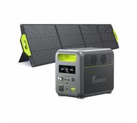 FOSSiBOT F1200 Generateur Electrique Portable 1200W Portable Panneau Solaire 200W, 1024Wh LiFePO4 Station électrique, 7 Sorties, UPS, BMS, 4000+ Fois, Générateur Solaire pour Camping/Jardin/RV