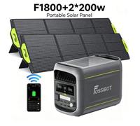 FOSSiBOT F1800 Centrale électrique portable 1024Wh 1800W, puissance crête 2700W, batterie LiFePO4, avec 2 panneaux solaires 200W