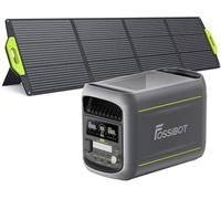 FOSSIBOT F1800 Générateur Électrique Portable 1024Wh avec Panneau Solaire 200W, Batterie LiFePO4 Station électrique1800W(Peak 2700W)，Charge Rapide 1200W, Mode ECO, BMS pour Camping-Car, Maison, Voyage