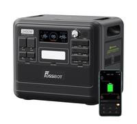 FOSSiBOT F2400 générateur électrique portable, 2048Wh batterie LiFePO4 puissance de sortie 2400W (pic 4800W) , générateur solaire adapté à l'usage de secours familial/camping extérieur/VR-car