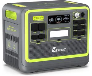 FOSSiBOT F2400 Generateur Electrique Portable, 2048Wh Batterie LiFePO4 Station électrique, 3 Sorties CA 2400W (4800W Pic) 230V Groupe Electrogene Solaire pour Camping, Voyage Maison/Bureau