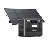 FOSSiBOT F2400 Generateur Electrique Portable avec Panneau Solaire 420W, 2048Wh LiFePO4 Générateur Solaire UPS, 3 Sortie CA 2400W (4800W Max) 1100W Charge Rapide Power Station pour Camping, Voyage
