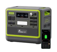 FOSSiBOT F2400 générateur électrique portable, batterie LiFePO4 puissance de sortie 2400W (pic 4800W) 2048Wh, générateur solaire adapté à l'usage de secours familial/camping extérieur/VR-car