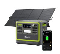 FOSSiBOT F2400 Generateur Electrique Portable Panneau Solaire 420W, 2048Wh LiFePO4 Générateur Solaire UPS, 3 Sortie CA 2400W (4800W Pic), 1100W Charge Rapide Power Station Camping, Voyage Vert