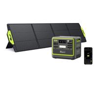 FOSSiBOT F2400 Générateur Electrique Station Portable,2400W/2048Wh LiFePO4 Battery Centrale Électrique +200W Pliable Solaire
