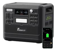 FOSSiBOT F2400 Portable Electric Station, Electric Generator 2048Wh LiFePO4 Battery Backup, 3 Outputs AC 2400W (4800W Pic) 230V Rech