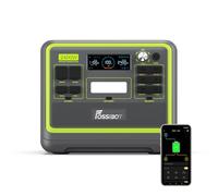 FOSSIBOT F2400 Station d'alimentation portable avec LiFePO4 2048 Wh, 3 sorties CA 2400 W (4800 W crête), générateur solaire 230 V AC/DC/USB C/QC3.0, générateur d'énergie mobile pour l'extérieur, le