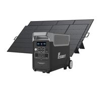 FOSSiBOT F3600 Generateur Electrique Solaire CA 3600W (7200W Pic) avec 2 panneaux solaires de 400W, Station Silencieux Portable 3840Wh LiFePO4, Onduleur Alimentation de Secours à Domicile Camping